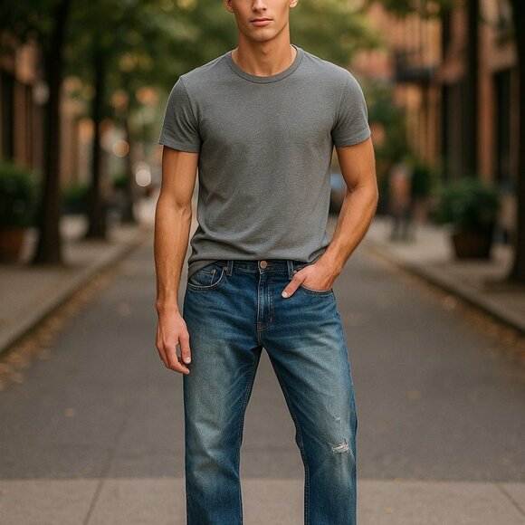 GAP VINTAGE 1969 LIVED IN Straight Leg Jeans 31x30 Mens Distressed Ripped - Picture 1 of 15